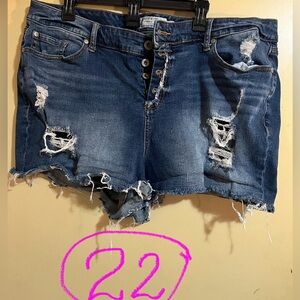 Torrid Distressed Denim Women Shorts 22